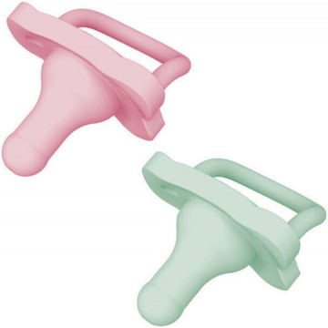 Dr. Brown's Πιπίλες Σιλικόνης για 0-6 μηνών Ροζ/Πράσινη 2τμχ